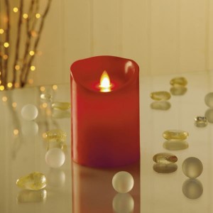 DANCING FLAME CANDLE RED 23cm